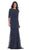 May Queen - Lace Adorned Quarter Sleeve Mermaid Evening Dress