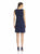 Taylor 5489M Sleeveless Keyhole Neckline Ponte Dress in Navy