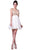 Cinderella Divine - Lace Appliqued Bodice Empire Waist Cocktail Dress 71 In White and Neutral