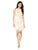 Taylor - 9734M Sequined Mesh Short Sheath Dress In Nude