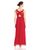Adrianna Papell - Crisscross Bodice  A-Line Jersey Gown 231M62320 in Red
