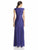 Adrianna Papell - 09G890440 Crisscrossed Ruched Bodice Trumpet Gown in Purple