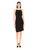 Adrianna Papell - Pearl Bejeweled Halter Neck Short Dress AP1D100522 in Black