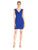 Adrianna Papell - AP1D100918 Pleated V-neck Jersey Sheath Dress in Blue