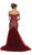 May Queen - MQ1495 V-neck/Off-Shoulder Mermaid Evening Dress