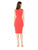 Donna Morgan - D6010M V-neck Stretch Crepe Sheath Dress In Red