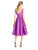 Adrianna Papell - Sleeveless V-Back Tea Length Dress 41899070 in Purple and Pink