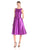 Adrianna Papell - Sleeveless V-Back Tea Length Dress 41899070 in Purple and Pink