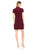 Maggy London - G2610M High Neck Suede Dress in Red