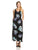 Adrianna Papell - 16PD76230 Floral Scoop Neck Column Dress in Black and Multi-color