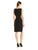 Adrianna Papell - Bateau Neck Panel Dress AP1D100228 in Black and White
