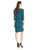 Adrianna Papell - Quarter Length Sleeves Cocktail Dress 15250600 in Green