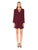 Sam Edelman - 10F003 Front Tie V Neck Flounce Long Sleeve Mini Dress in Red