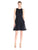 Donna Morgan - D4203M Lace Jewel Neck A-line Dress in Blue