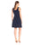 Donna Morgan - D4088M Bejeweled Scoop Neck A-Line Dress in Blue