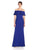 Adrianna Papell - AP1E201427 Sleek Off-Shoulder Sheath Dress in Blue