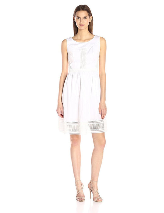Adrianna Papell - Embroidered Cocktail Dress 12261630 in White