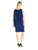 Adrianna Papell - AP1D100360 Sheer Bateau Sheath Dress in Blue