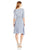 Sangria - SPWK0894 V-Neck Draped Chiffon Jersey Dress in Blue