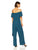 Adrianna Papell - AP1D102317 Asymmetrical Popover Off-Shoulder Jumpsuit In Blue and Green