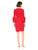 Taylor - 1151M Flounce Elbow length Sleeve Bodycon Short Sheath Dress In Red