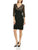 Adrianna Papell - 15212010 Lace Quarter Sleeve Empire Dress in Black