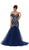 V-neck/Off-Shoulder Mermaid Evening Dress