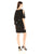 Adrianna Papell - AP1D100418 Sequin Trim Capelet Banded Sheath Dress in Black