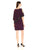 Adrianna Papell - AP1D100418 Sequin Trim Capelet Banded Sheath Dress in Purple