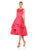 Adrianna Papell - AP1E201685 Sleeveless Tiered Mikado Tea Length Dress in Red