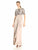 Adrianna Papell - Short Sleeves Draped Satin Dress AP1E201568 In Neutral