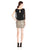 Aidan by Aidan Mattox - Sequined Bateau Neck Chiffon Sheath Dress 151A96540 in Black and Gold