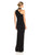 Laundry - 97M15406 Asymmetrical Bodycon Side Slit Gown In Black