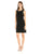 Adrianna Papell - AP1D100507 Grommets Embellished Black Sheath Dress in Black