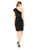 Adrianna Papell - AP1D102025 One Shoulder Popover Cocktail Dress In Black and White