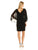 Adrianna Papell - AP1D100259 V-neck Chiffon Sheath Dress in Black