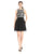 Aidan Mattox - Popover Halter Neck Dress 54472680 in White and Black