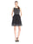 Taylor - 5989M Sleeveless Crochet Lace Dress in Black