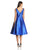 Adrianna Papell - Sleeveless V-Back Tea Length Dress 41899070 in Blue