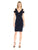 London Times - L2233M Cold Shoulder Sheath Dress in Blue