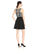 Aidan Mattox - Popover Halter Neck Dress 54472680 in White and Black
