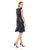 Adrianna Papell - AP1E203077 Embroidered Fitted Trumpet Cocktail Dress In Blue