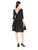 Adrianna Papell - Bateau Neck Two-Tone Short Dress AP1D100284 in Blue and Black