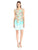 Donna Ricco - DR20059 Floral Print Textured Knit Dress in Blue and Floral