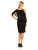 Adrianna Papell - AP1D100236 Open Shoulder Bateau Sheath Dress in Black