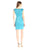 Adrianna Papell - 12253610 Piping V-neck Sheath Dress in Blue and Green