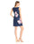 Taylor - Bateau Neck Sheath Dress 8836M in Blue and Pink