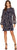 Donna Morgan - D5513M Ruffle Long Sleeves Printed Chiffon Shift Dress In Blue and Multi-Color