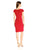 Adrianna Papell - AP1D100363 Off-Shoulder Jersey Sheath Dress in Red