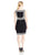 Adrianna Papell - 12253062 Banded Bateau Neck Sheath Dress in Black and White